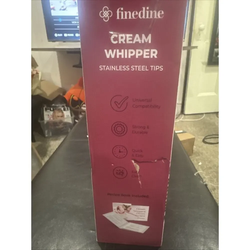 FineDine Aluminum Cream Whipper with Stainless Steel Tips